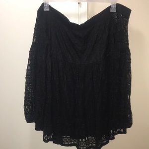 Black lace off the shoulder